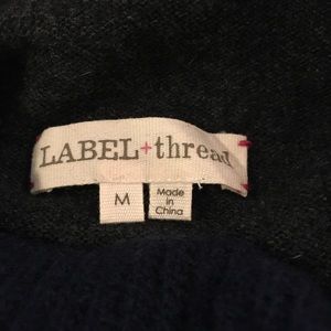 Label & thread navy and grey turtleneck sweater